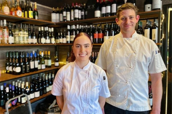 Deb Ridley and head chef Keaton McDonnell